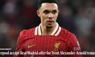 利物浦官方：接受皇马对阿诺德的转会报价，感谢球员多年贡献